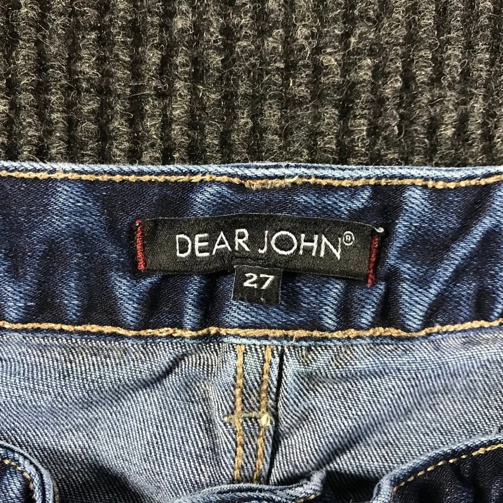 Dear John American Classic Distressed Straight Leg Jeans Blue Medium Wash Sz 27 - Picture 7 of 9
